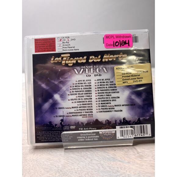 Los Tigres Del Norte – Desde El Azteca (CD, 2003, Fonovisa) - Picture 2 of 5